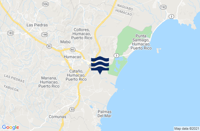 Collores Barrio, Puerto Ricoの潮見表地図