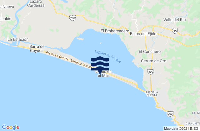 Colonia Luces en el Mar, Mexicoの潮見表地図