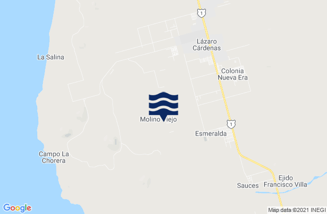 Colonia Nueva Era, Mexicoの潮見表地図