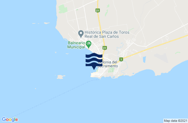 Colonia Rio de la Plata, Argentinaの潮見表地図