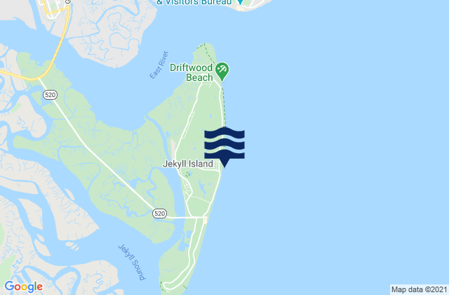 Comfort Inn/Jekyll Island, United Statesの潮見表地図