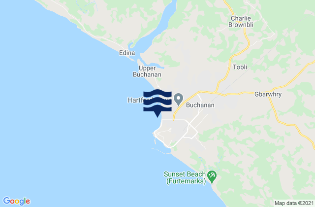 Commonwealth District, Liberiaの潮見表地図