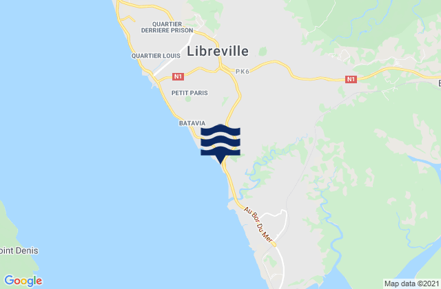 Commune of Libreville, Gabonの潮見表地図