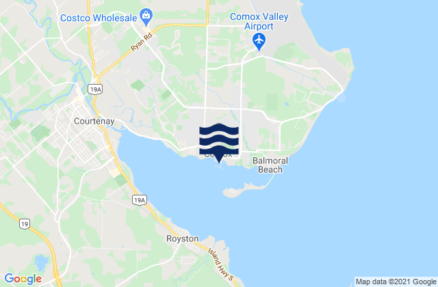 Comox, Canadaの潮見表地図