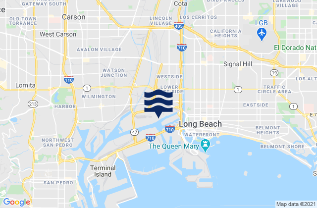 Compton, United Statesの潮見表地図