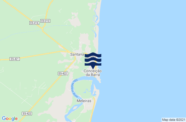Conceição da Barra, Brazilの潮見表地図