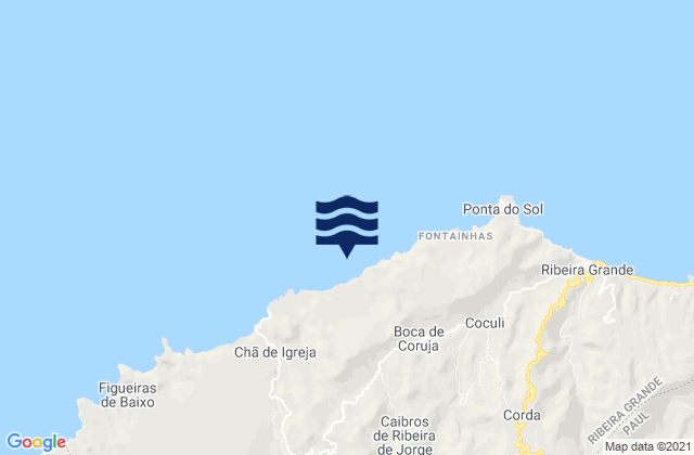 Concelho da Ribeira Grande, Cabo Verdeの潮見表地図