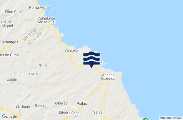 Concelho de Santa Cruz, Cabo Verdeの潮見表地図
