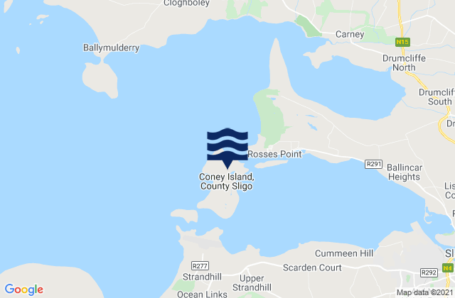 Coney Island, Irelandの潮見表地図