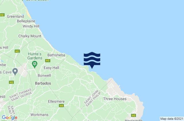 Congor BAY, Martiniqueの潮見表地図