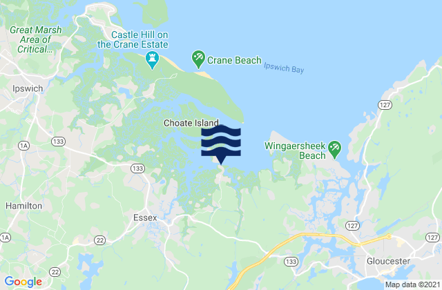 Conomo Point, United Statesの潮見表地図