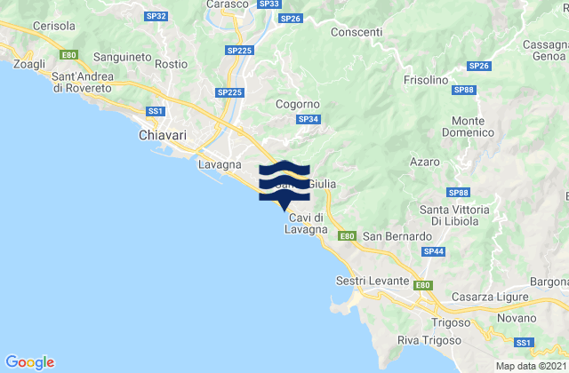 Conscenti, Italyの潮見表地図