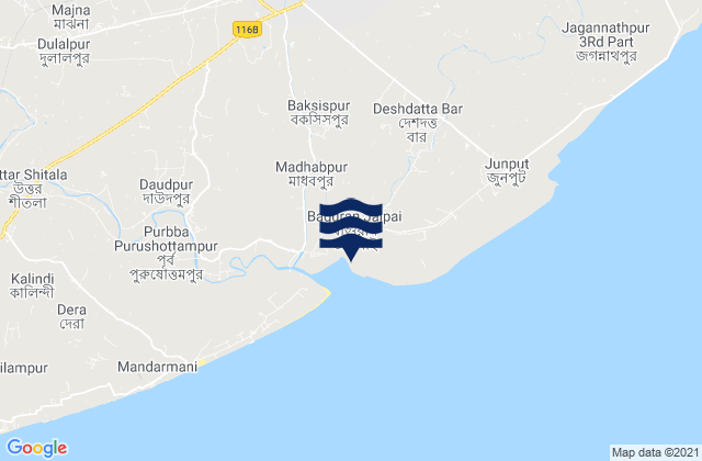 Contai, Indiaの潮見表地図