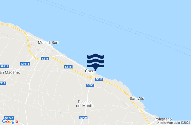 Conversano, Italyの潮見表地図