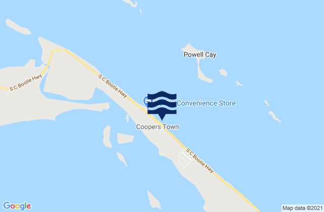 Cooper's Town, United Statesの潮見表地図