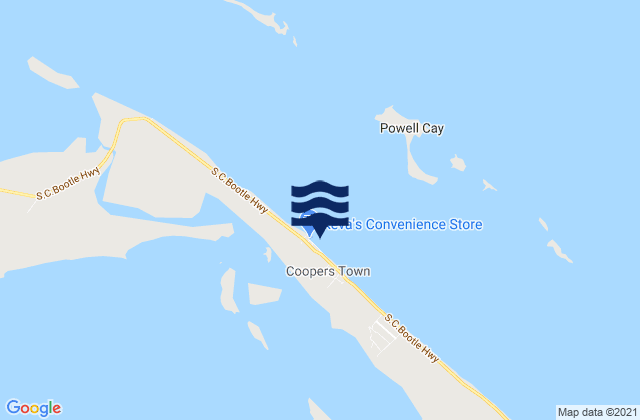Cooper’s Town, Bahamasの潮見表地図