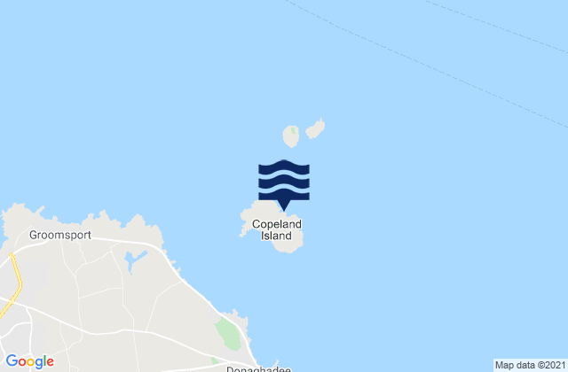 Copeland Island, United Kingdomの潮見表地図