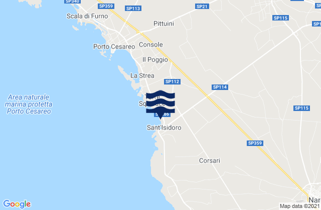 Copertino, Italyの潮見表地図