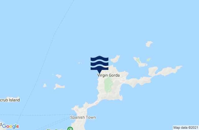 Copper Mine Bay, U.S. Virgin Islandsの潮見表地図