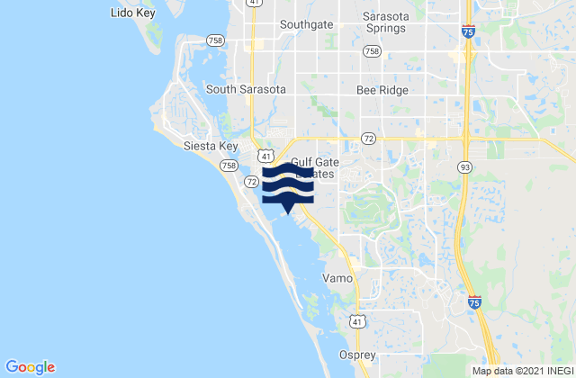 Coral Cove, United Statesの潮見表地図