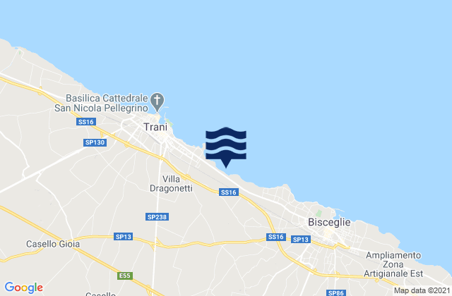 Corato, Italyの潮見表地図