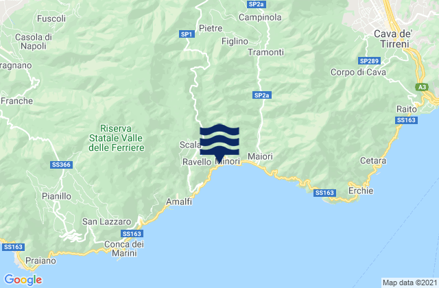 Corbara, Italyの潮見表地図