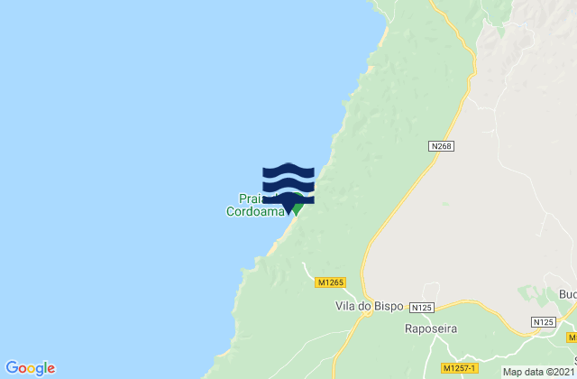 Cordama, Portugalの潮見表地図