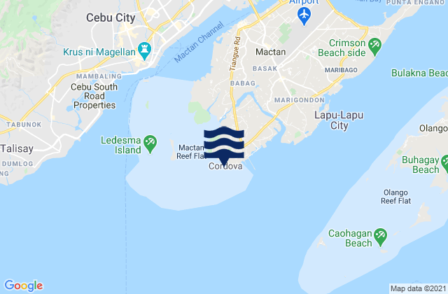 Cordova, Philippinesの潮見表地図