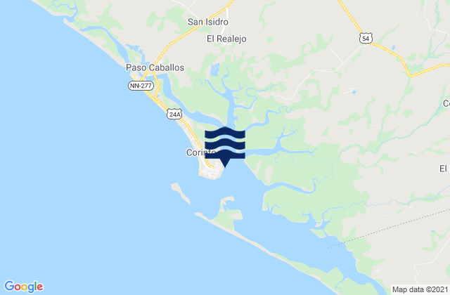 Corinto (Isla Cardon), Nicaraguaの潮見表地図