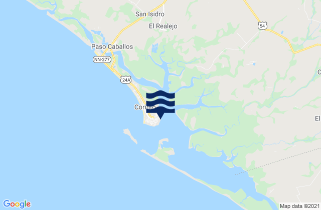 Corinto, Nicaraguaの潮見表地図
