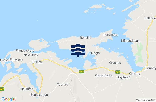 Corranroo Bay, Irelandの潮見表地図