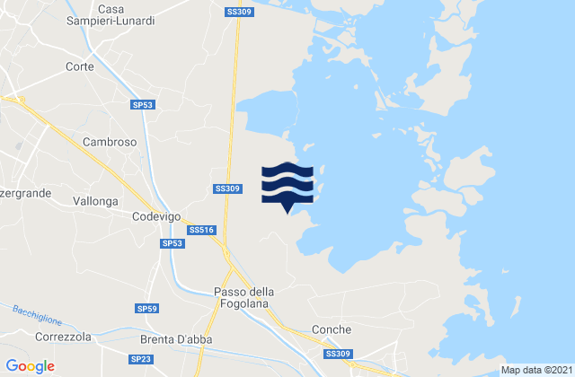Correzzola, Italyの潮見表地図