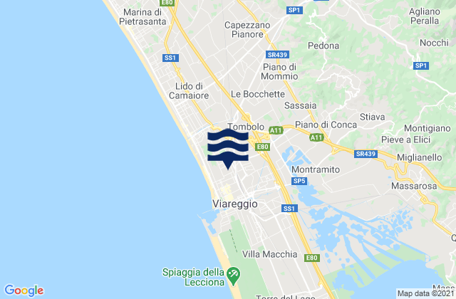 Corsanico-Bargecchia, Italyの潮見表地図