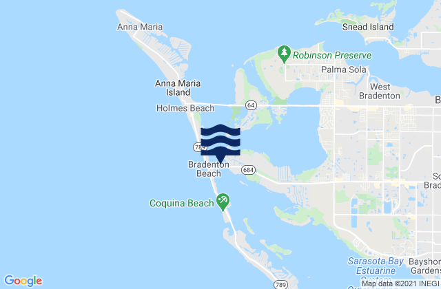Cortez north of bridge, United Statesの潮見表地図