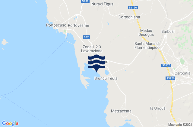 Cortoghiana, Italyの潮見表地図