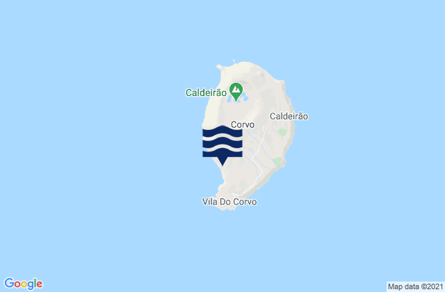 Corvo, Portugalの潮見表地図