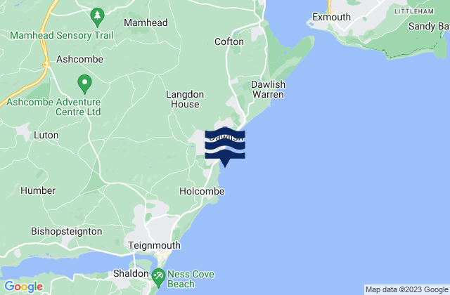 Coryton Cove Beach, United Kingdomの潮見表地図
