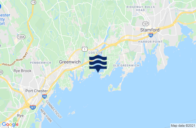Cos Cob Harbor, United Statesの潮見表地図