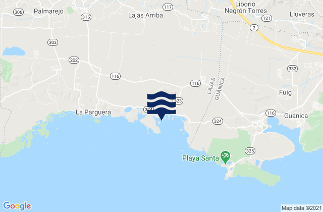Costa Barrio, Puerto Ricoの潮見表地図