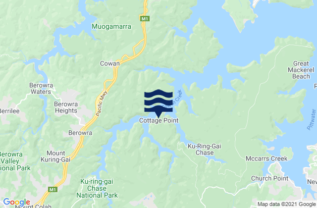 Cottage Point, Australiaの潮見表地図