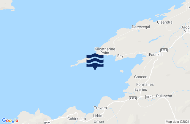 Coulagh Bay, Irelandの潮見表地図