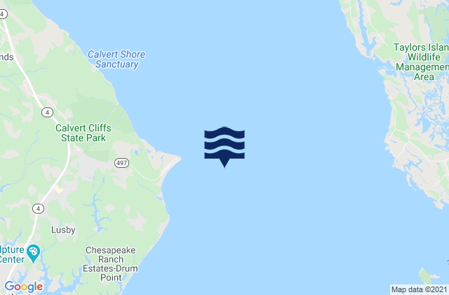 Cove Point (1.1 mi. NE of), United Statesの潮見表地図