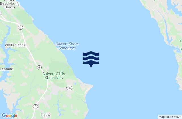 Cove Point 1.0 n.mi. N of, United Statesの潮見表地図