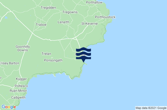 Coverack, United Kingdomの潮見表地図