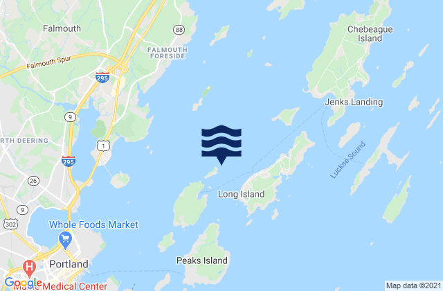 Cow Island NE of, United Statesの潮見表地図