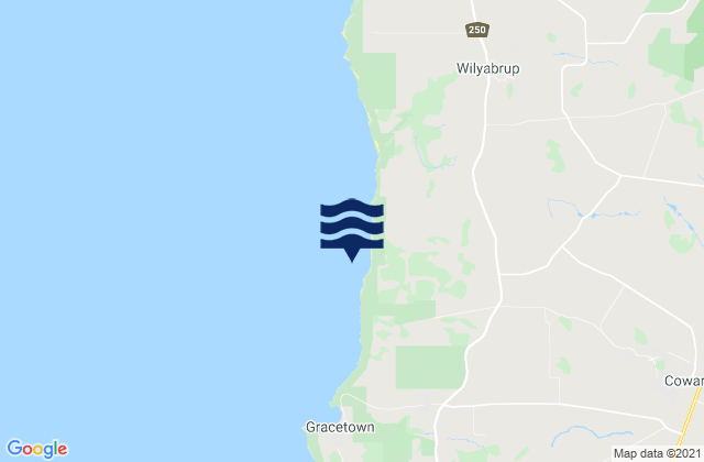 Cowaramup, Australiaの潮見表地図