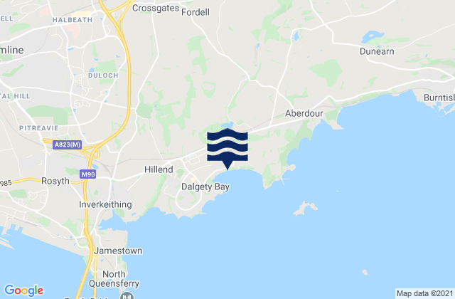 Cowdenbeath, United Kingdomの潮見表地図