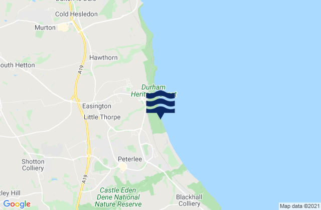 Coxhoe, United Kingdomの潮見表地図