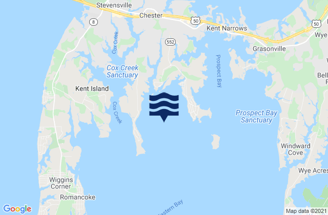 Crab Alley Bay, United Statesの潮見表地図