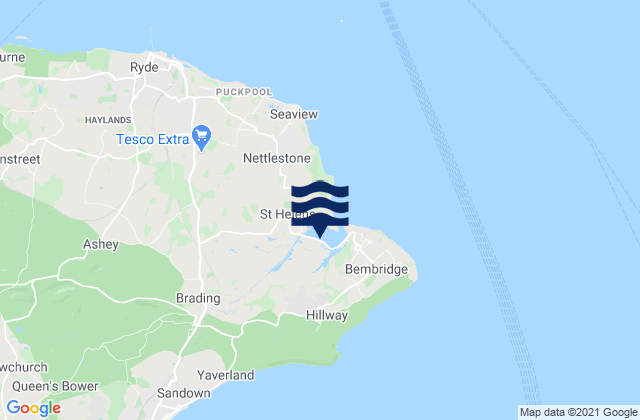 Crab Island, United Kingdomの潮見表地図
